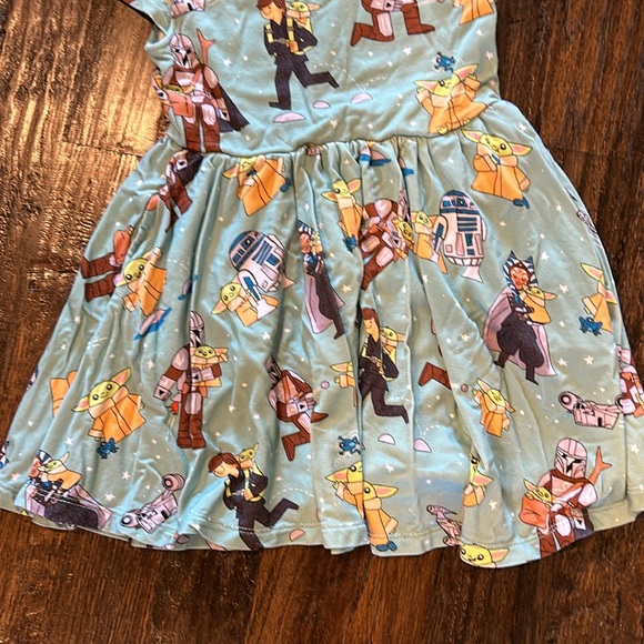 Little Sleepies Star Wars Grogu and Friends Play in 2T Skater Dress - Picture 3 of 6
